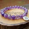 MG0691 Natural 2A Grade Amethyst Armband Natural Crystals Healing Heart Chakra Armband Trendy Women's Yoga Mala Armband195T