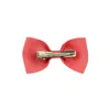 Jakość 2,75 cala Solid satynowy Bowknot Hair Grosgrain Ribbon Bows Tiew Farerclip Girls Barrettes Hair Pin Kids Fair