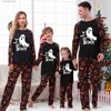 Family Matching Outfits 2023 New Halloween Party Clothes Parent-child Pajamas Set Skull Print Family Matching Outfits Baby Romper Soft Loose Sleepwear T230921