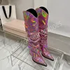 Chelsea botas de salto alto deslizamento em sapatos femininos de couro genuíno senhoras elegantes sexy botas ocidentais designer demale sapatos de marca de luxo sapatos casuais calçados mules botas