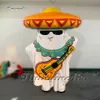 Rolig Halloween Parade Performance Wearable Roblatable Ghost Band Costumes Singer, Drummer, Guitar Suit for Carnival Event