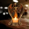 Candle Holders Angel Figurine Tealight Holder Statue Sympathy Gift Memorial Resin Candlestick For Loss Of Loved One Grief Fu