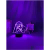 night lights 3d light kakegurui compsive gambler runa yomozuki figure for kids bedroom decor nightlight manga gift room table drop d ot9hn