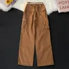 Pantalons pour hommes Américain Rose Salopette D'été Dopamine High Street Hiphop Droite Jambe Large Coloré Hommes Pantalons Vêtements Masculins