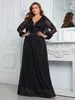 Zarif Siyah Gelin Elbiseleri Kollular Dantel Uzun Resmi Parti Konuklar Gowns Plus Boyutu Gece Elbise Zemin Uzunluğu Bling Seksi Düğün Konuk 403