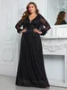 Elegante schwarze Mutter der Braut Kleider Ärmel Spitze Lange formelle Partygäste Kleider Plus Size Evening Kleid bodenlange Bling Sexy Hochzeit Gast tragen 403