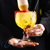 Bicchieri da vino Calice Martini unico, portabicchieri trasparenti con fibbia su vetro per feste di compleanno