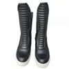 Heren lederen hoge laarzen ronde neus Man Knight Boot ademend Mans Casual schoen