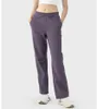 Lu Lu Lemens Yoga Leggings Plush Scuba Pants Women Drawtring Align Leggingsルーズフィットスポーツレモンフリース