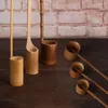 Misurini da tè Mini cucchiaio di bambù Manico lungo Utensile per caffè e zucchero per forniture per utensili da cucina per la cucina domestica
