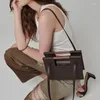 Вечерние сумки, винтажные женские сумки с деревянной ручкой, дизайнерские сумки с квадратным плечом, роскошная сумка через плечо из искусственной кожи, модная качественная женская сумка