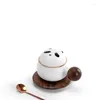 Tasses Style mignon Panda infuseur en céramique maison séparation du thé exquis créatif café lait envoyer des amis clients cadeaux d'anniversaire