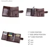 Money Clips Jogujos Crazy Horse Leather Läder Män plånbok äkta läder Men Business Wallet RFID Men Card ID Holder Coin Purse Travel Wallet Q230921