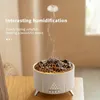 Humidificateur de diffuseur de flamme de simulation, humidificateur de nuage d'air de flamme de diffuseur de lampe volcanique de 11,83 oz, diffuseur d'huiles essentielles de qualité supérieure avec télécommande