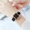 Gaiety marque mode femmes montre Simple carré Bracelet en cuir dames montres Quartz montre-Bracelet femme horloge Drop247d