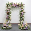 Dekorativa blommor lila bröllop blommor arrangemang konstgjord blomster rad diy arch dekor hörn party bakgrundsfönster fönster display