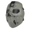 Skidhjälmar Taktisk Wild Mask Outdoor Protective Airsoft Mask Hunting Full Face Fan Lätt Mask Hjälm Halloween Camouflage Mask 230921