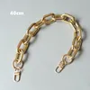 Bag Parts & Accessories Vintage Woman Accessory Detachable Replacement Chain Solid Gold Silver Wide Acrylic Strap Women Shoulder H278V