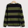 Men's Sweaters Men Kintted Sweater Striped Patchwork O-neck Spring Autumn Breathable Casual Fashion Streetwear Tshirts For Male Pullover