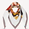 Silk Square Scarf For Women Summer Flower Printed Satin Neck Rings Scarves Femme Wrap Bandana 90 cm 90 cm