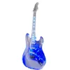 Chitarra elettrica acrilica ST di alta qualità con luce led blu