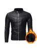 Męskie skóra Faux Pu Cutera Casual M5xl Vintage Black Motorcycle Fashion Jaqueta de Couro Masculina Mężczyzna 230921