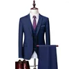 Costumes pour hommes Drop Ship Mode Mâle Mariage Costume De Bal Vert Slim Fit Tuxedo Pour Hommes 3 Pièces Ensemble (Veste Pantalon Gilet) Hommes Travail D'affaires Formel