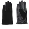 Pięć palców Rękawiczki Gours Zima prawdziwa skóra dla mężczyzn Czarna prawdziwa zamszowa kozie ekran dotykowy ciepła miękka moda GSM023 230921