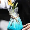 Wijnglazen grappig origami glas sapbar glaswerk kunst vaasvormige cocktail perfect cadeau voor decoratie