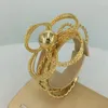 Комплект ожерелья и серег Красивые женские Дубайские позолоченные ювелирные изделия ручной работы Бразильский итальянский США Изысканный свадебный подарок для банкета FHK14139