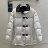 Diseñador de la marca para hombre gris parka abrigos chaqueta para mujer invierno abajo chaquetas en relieve letra flor súper grueso cálido moda outwear ropa pareja rompevientos abrigo