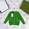 Cárdigan verde fresco para niños, suéter de manga larga con cuello en V para niños, talla 100-150 CM, Chaqueta de punto de un solo pecho para niña y niño Sep20