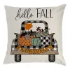 NOUVEAU Taie d'oreiller Automne Thanksgiving Plaid Gnomes Citrouille Décoratif Extérieur Taie d'oreiller Automne Coussin FY5448