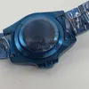 nouvelle montre pour hommes lunette en céramique noire sous-montres brillant bleu placage en acier inoxydable automatique mécanique montres pour hommes 40mm mad249m