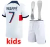 2023 2024 PSGES Camisa de futebol Kids Shirt Paris 23 24 PSGES Mbappe Kits de futebol infantil Camisas de futebol Camisas Kit Maillot Foot Camisetas Futbol Maglia