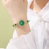 Montres-bracelets An Jade Green Diamond Set Watch Bijoux pour femmes