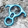 Carabiners Outdoor Climbing Carabiners Ox Horn Hoop Abseiling Device 50KN Rock Climbing 8 Rings Downhill Descender 230921