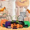 Sacs d'Halloween produits décoratifs sac à main rond Festival fantôme sacs cadeaux de bonbons pour enfants sac de citrouille LT543