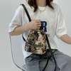 Sacs d'école mignon peinture à l'huile fleurs mode luxe designer petit sac à dos pour femmes 2023 été à la mode filles étudiants sacs à dos