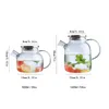 Water Pot with Strainer,Heat Resistant Borosilicate Glass Teapot, Eco-Friendly Tea Maker, Juice Kettle with Stainless Lid,Party Supplies