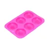 Fabricantes de pão Silicone Donut Pans Safe Antiaderente Baking Moldes Fácil Limpo Dobrável DIY Para Amantes