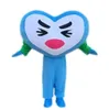 Halloween Love Heart Blue Mascot Costumes Halloween Tecknad karaktärsdräkt Xmas Outdoor Party Outfit unisex