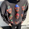 Men's Hoodies Sweatshirts 666 CPFM Streetwear Potted Plants Foam Printed Oversized Loose Velvet Tops Pullover Sweatshirt Hoodie For Men T230921