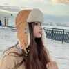 Berets 2023 Thicken Warm Bomber Hats Earflap Russian Caps Men Women Ear Flap Winter Cap Windproof Cycling Skiing Snow