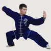 Vêtements ethniques Velours Wushu Matin Exercice Arts Martiaux Costume Taichi Performance Tenue Hiver Velours Tai Chi Uniforme 31434