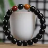 Strand 1pc Vintage Buddha Wood Beads Bracelet For Men Women Handmade Wrap Wrist Bracelets Male Trendy Jewelry