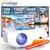 Projectors Progaga PG500 Beamer Portable Projector Real 1080p Full HD 200 Inch 6000 Lumens WiFi Support 2K 4K Home Projector Beamer L230923