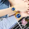 Otros relojes CHENXI Conjuntos Reloj de vestir de moda con correa de acero inoxidable dorado para hombres Pareja de lujo a prueba de agua y mujeres 230921