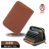 32 Colors New Classic Organ Card Holder Multi-Card Zipper Coin Purse Small Clutch PU Money Bag Cardholder Wallets for Men and Women