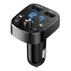 Bezprzewodowe niebieskie ręce akcesoria samochodowe fm nadajnik podwójny USB ładowarka Bluetooth Hands-car-mp3-player348l
